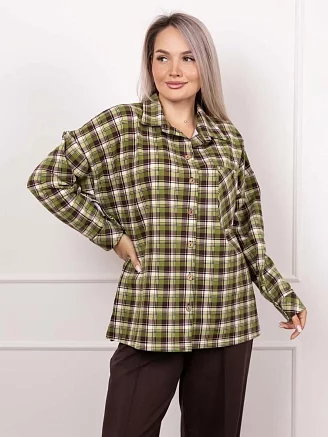 Женский костюм с брюками мод.2264/1 / Зеленый