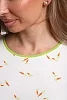 Женская пижама с шортами 88000 / белый+зеленый №6