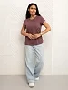 Женская футболка мод.1433/10 / Сливовый №4