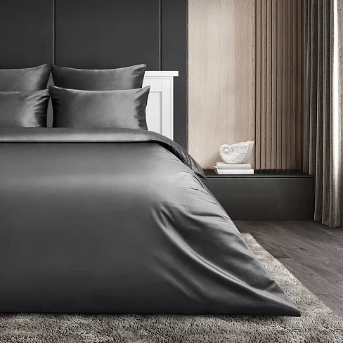 Постельное белье "Soft Silver" / Серый космос