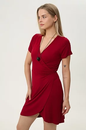 Женское платье 14559 / бордовый