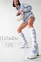 Женские гольфы Ромбы / белый, голубой