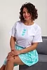Женская пижама с шортами 88145 / ментол №11