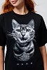 Женская футболка 8506/1 / кот+черный №5