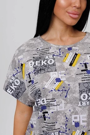Женский костюм с бриджами 2183 / Серый