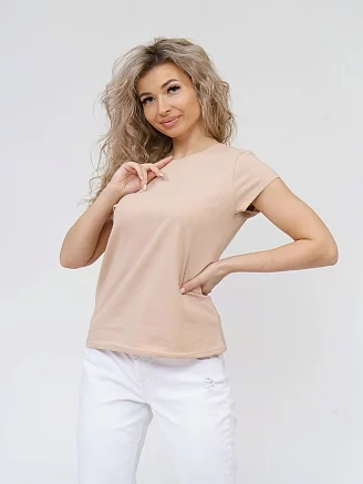 Женская футболка мод.1433/3* / Бежевый