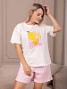 Женский костюм с шортами мод.2227/1 / Розовый №2