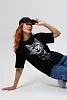 Женская футболка 8506/1 / кот+черный №4