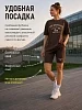 Женский костюм с велосипедками КЛ3 / Коричневый (надписи) №8