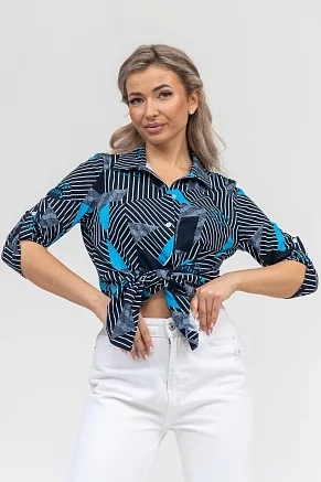 Женская рубашка 36903 / синий