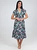 Женский халат Кимоно ХК-671 / Зелено-коричневый колос №1