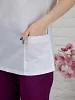 Костюм медицинский женский М-182 Тиси / белый/баклажан №5