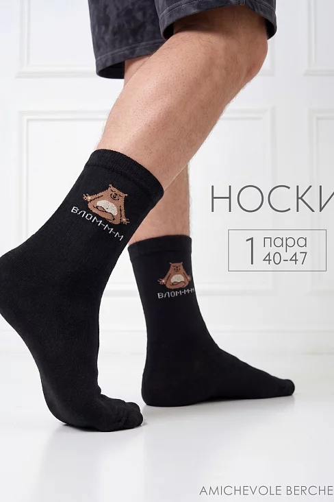Носки мужские стандарт Влом-м-м / черный