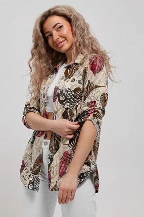 Женская рубашка 53036 / бордо