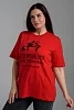 Женская футболка 8552 / красный+злая №4
