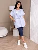 Женский костюм с бриджами мод.2236/3 / Голубой