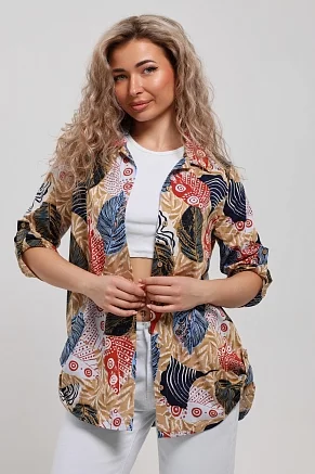 Женская рубашка 53036 / голубой