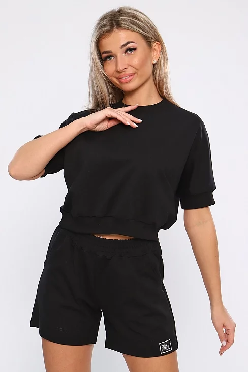 Женский костюм с шортами 78527 / черный