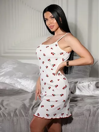Женская сорочка С1020 / Вишня