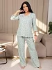 Женская пижама с брюками мод.2259 / Ментол №1
