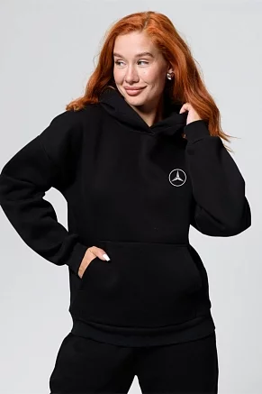 Женская толстовка 8560 / черный+мерседес