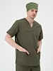 Костюм медицинский хирург М-150 бязь / серо-зеленый №5