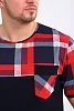 Пижама (макси) мужская Макс / красная клетка №14