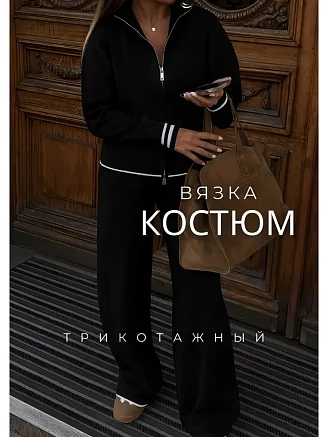 Женский костюм с брюками 14630 / черный