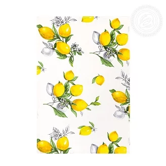 Полотенце кухонное рогожка / Лимоны