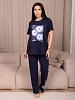 Женский костюм с брюками мод.2268 / Синий №1
