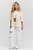 Женская рубашка на пуговицах 37023 / молочный №1
