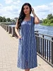 Женский сарафан на молнии Персона СК-762 / Лучики на джинсе