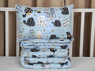 Одеяло детское Файбертекс бязь 450 гр/м2 / Котики