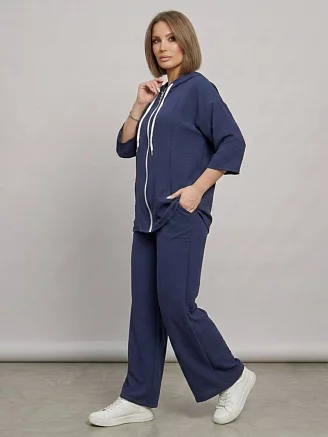 Женский костюм с брюками 52351 / синий