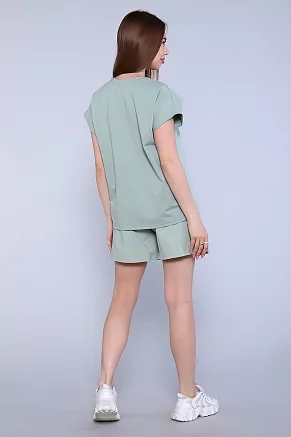 Женский костюм с шортами 85010 / ментол