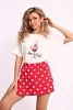 Женский костюм с шортами 88116 / молочный №11