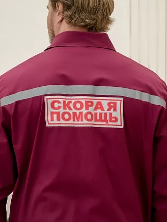 Костюм мужской скорая помощь М-104 Элит-145/Стрейч / бордо