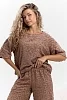 Женский костюм с брюками 37035 / коричневый №17
