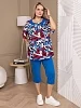Женский костюм с бриджами мод.2232/1 / Синий №1