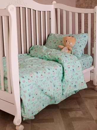 Постельное белье в кроватку бязь Гост / расцветки в ассортименте