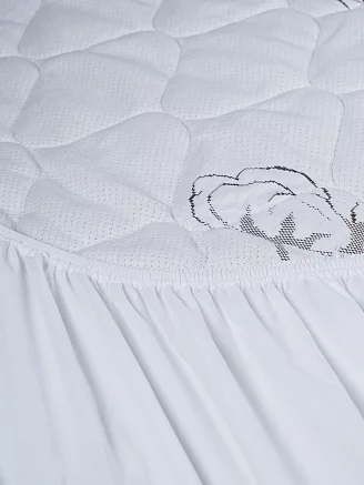 Наматрасник стеганый с бортом Коттон/Cotton / 200 гр/м2
