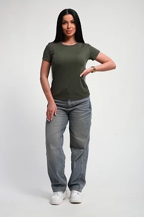 Женская футболка 35351 / хаки