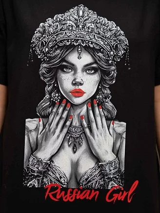Женская футболка мод.2157/1 / Черный