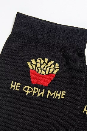 Носки женские стандарт Реплика (набор 3 пары) / черный, желтый, белый