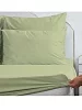 Простыня на резинке сатин однотонный / олива