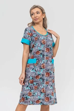Женский халат 36915 / серый