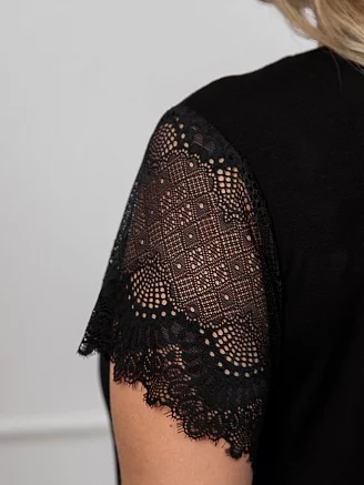 Женская пижама с шортами Джани-2 / чёрный