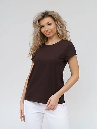 Женская футболка мод.1433/1* / Коричневый