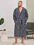 Мужской халат Сильвестр-2 / тёмно-синий