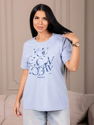 Женская футболка мод.2154/3 / Голубой